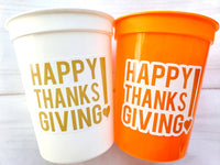 THANKSGIVING PARTY CUPS - Thanksgiving Cups Thanksgiving Decorations Happy Thanksgiving Party Thanksgiving Party Favors Thanksgiving Decor