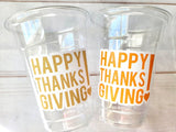 THANKSGIVING PARTY CUPS - Thanksgiving Cups Thanksgiving Decorations Happy Thanksgiving Party Thanksgiving Party Favors Thanksgiving Decor