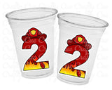 Firetruck Party Cups Firetruck Treat Cups Firetruck Party Favors Firetruck Birthday Favors Fire Truck Party Favors Fire truck Birthday Fire