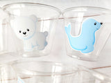 WINTER ARCTIC ANIMAL Party Cups - Disposable Winter Animal Cups Winter Baby Shower Winter Party Decorations Winter Wonderland Baby Shower