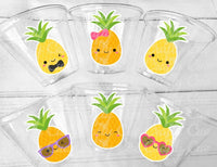 LUAU PARTY CUPS Aloha Party Cups Luau Party Decoration, Luau Party Supplies Luau Baby Shower Tropical Party Decorations Pineapple Apple Cups