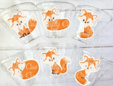 FOX PARTY CUPS - Fox Treat Cups Fox Favors Fox Decorations Woodland Birthday Woodland Baby Shower Woodland Birthday Party Fox Baby Shower