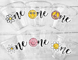 70s PARTY CUPS 70's Birthday Cups 70's Party Cups 70s Decorations 70's Birthday Party 70s Birthday Party Decorations Hippy Two Groovy Cups