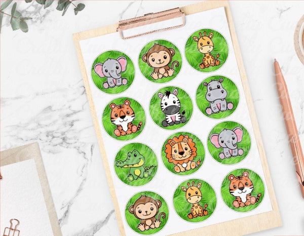 Safari Party Stickers Safari Party Favors Safari Candy Bag Stickers Safari Stickers Safari Party Favors Safari Party Safari Animals Jungle