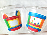 BOUNCE HOUSE PARTY Cups - Bouncy House Party Cups Bounce House Cups Bouncy House Birthday Bounce House Birthday Ball Pit Party Favors