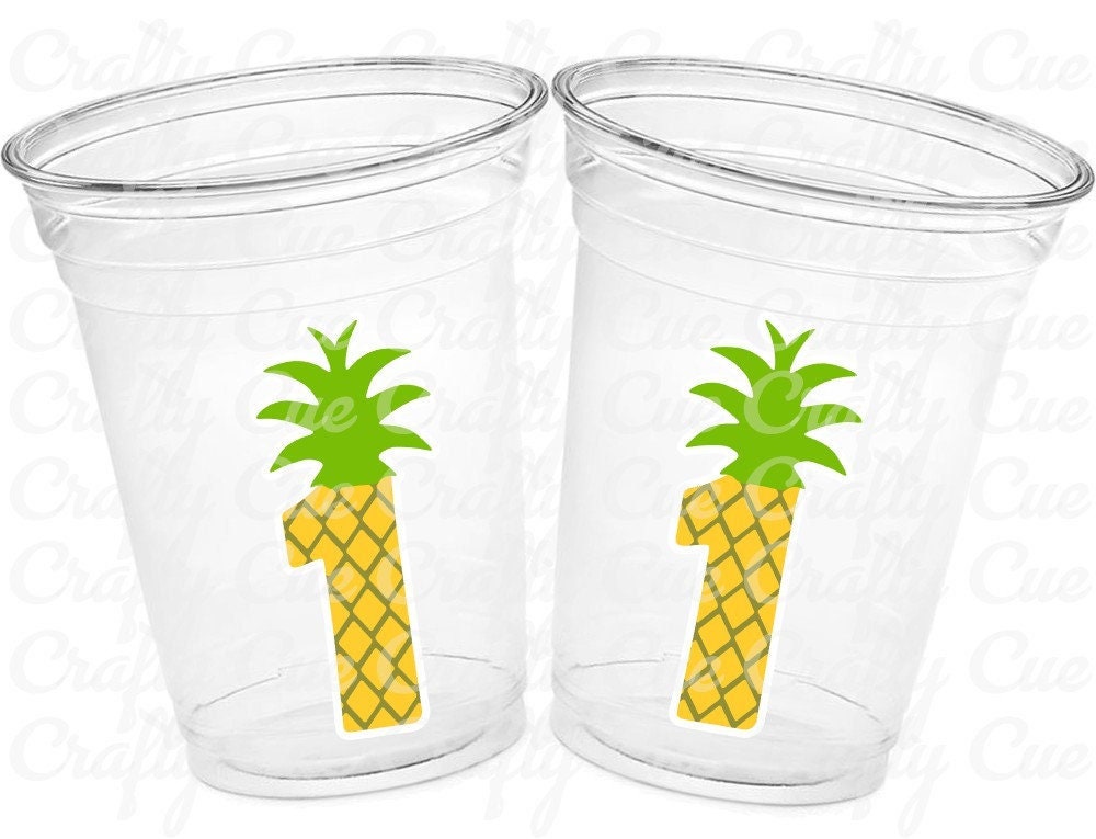 LUAU PARTY CUPS -Aloha Party Cups Luau Party Decoration Pineapple Party Cups Luau Baby Shower Tropical Party Decorations Luau First Birthday