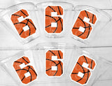 BASKETBALL PARTY CUPS - Basketball Cups Basketball Party Cups Basketball Birthday Cups Basketball Party Cups Sports Party Cups Favors