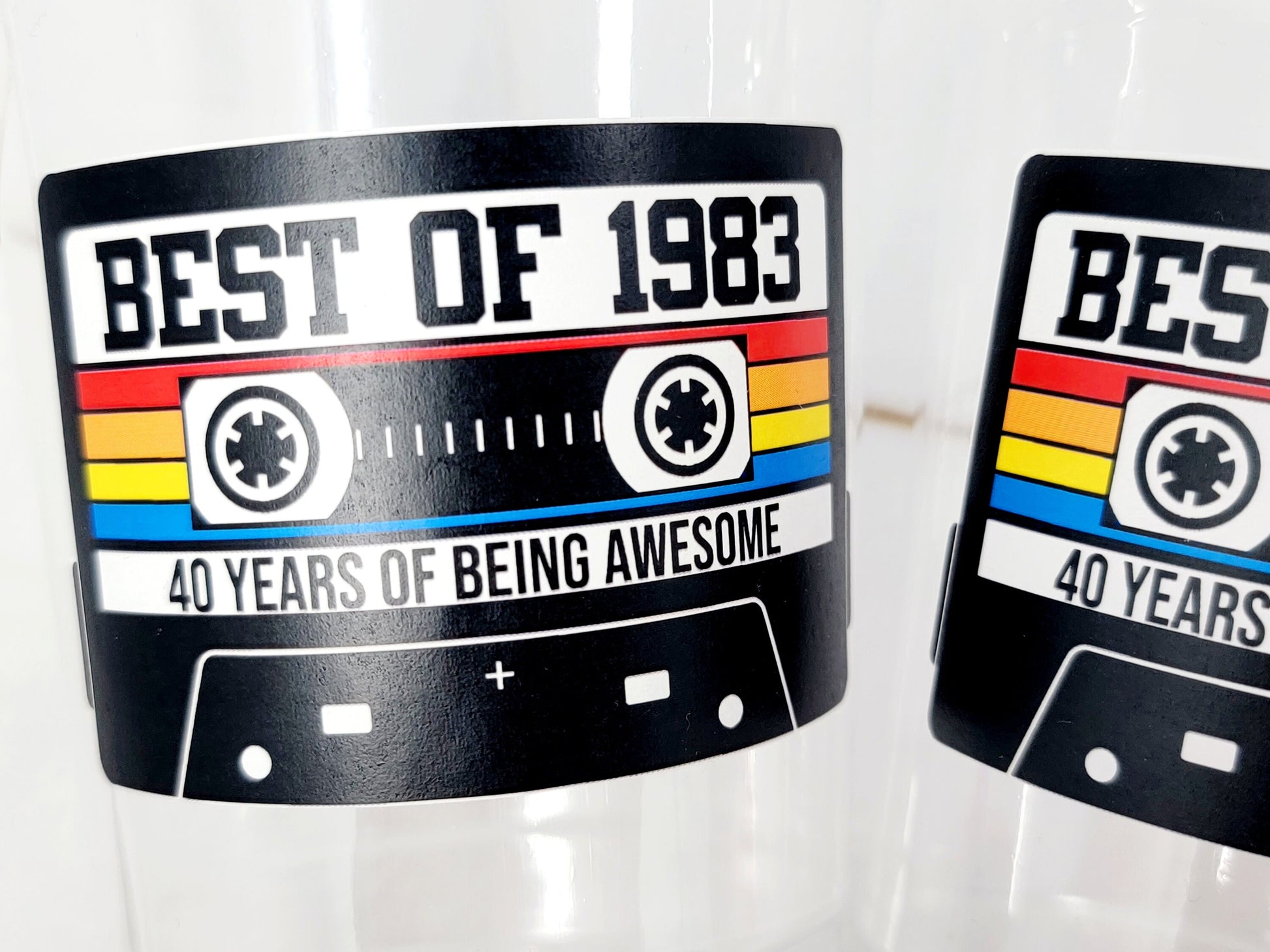 Disposable 40th Birthday Party cups, 40th Birthday Cassette Tape Party, Best of 1983 Birthday, 40th Birthday Party, Vintage 40th Birthday