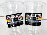 Disposable 40th Birthday Party cups, 40th Birthday Cassette Tape Party, Best of 1983 Birthday, 40th Birthday Party, Vintage 40th Birthday