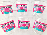 Disposable Pink 40th Party Cups - Best of 1983, 40th Birthday Party 40th Birthday Favors 40th Party Cups 40th Party, 1983 Birthday Party