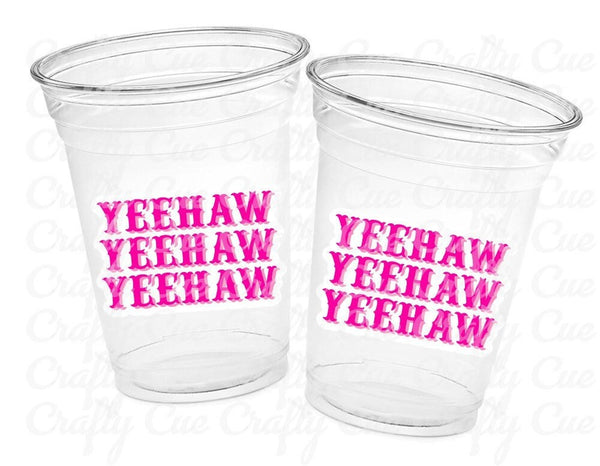 YEEHAW COWGIRL PARTY Cups - Cowboy Party Cups Cowgirl Party Decorations Cowgirl Bachelorette Party Cowgirl Hat Birthday Rodeo Party