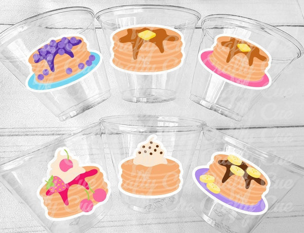 Pancake Party Cups, Pancake Treat Cups, Pancake Birthday, Pancake Party, Pancake Party Favors, Pancakes and Pajamas