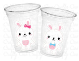 RABBIT PARTY CUPS - Easter Party Cups Rabbit Party Favors Rabbit Cups Easter Party Cups Easter Bunny Cups Easter Party Favor Cups Easter Cup