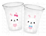 RABBIT PARTY CUPS - Easter Party Cups Rabbit Party Favors Rabbit Cups Easter Party Cups Easter Bunny Cups Easter Party Favor Cups Easter Cup
