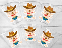 COWBOY BABY SHOWER Party Cups - Cowboy Cups Cowboy Party Decorations Cowboy Baby Shower Decorations Baby Sprinkle Birthday Decoration Favor