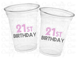 21st PARTY CUPS -21st Birthday Party 21st Party Decorations 21st Party Favors 21st Birthday 21 Birthday Party 21st Party Supplies Finally 21