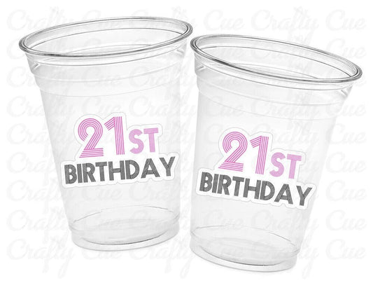 21st PARTY CUPS -21st Birthday Party 21st Party Decorations 21st Party Favors 21st Birthday 21 Birthday Party 21st Party Supplies Finally 21
