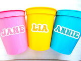 70'S PARTY CUPS - 70's Birthday Cups 70's Party Cups 70's Decorations 70's Birthday Party 70's Birthday Party Decorations Hippie Party Decor