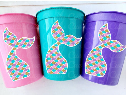 MERMAID PARTY CUPS - Mermaid Birthday Cups Mermaid Party Cups Mermaid Party Decorations Mermaid Party Favors Mermaid Mermaid Party Decor