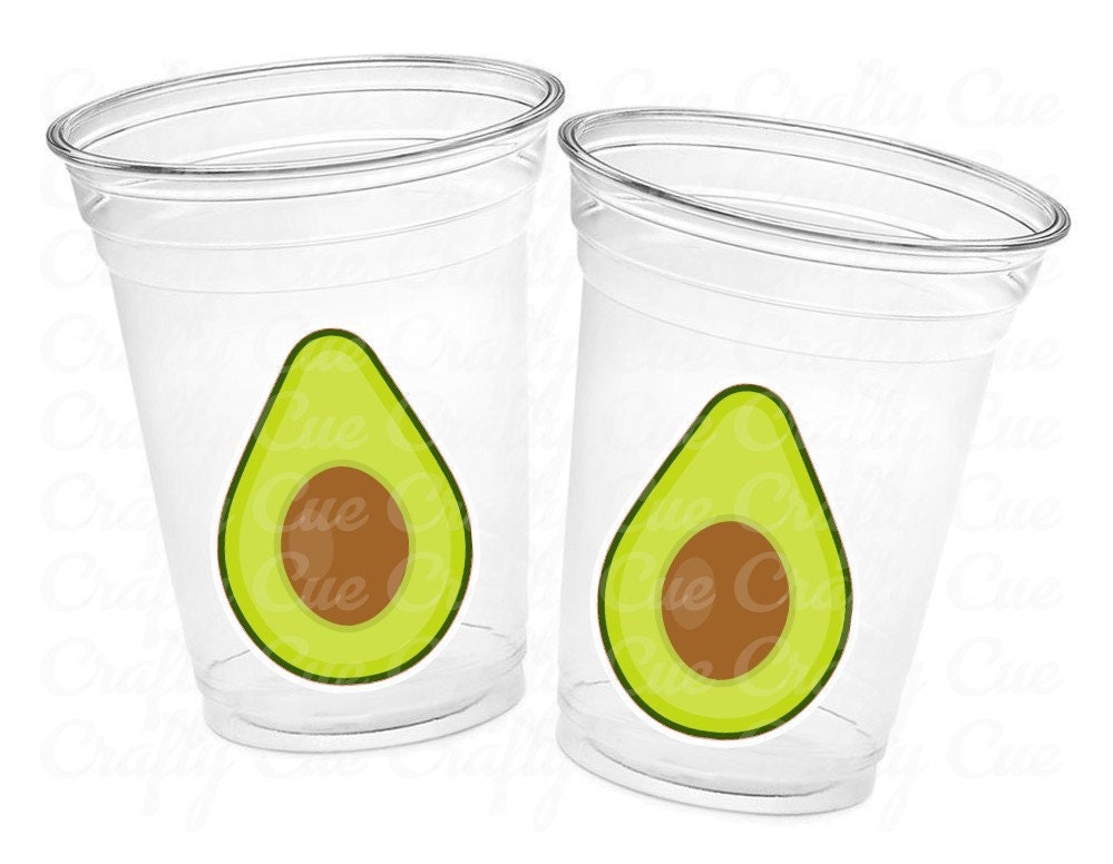 AVOCADO PARTY CUPS - Avocado Party Cups Avocado Birthday Avocado Party Avocado Decorations Avocado Party Supplies Avocado Baby Shower