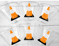 CONSTRUCTION PARTY CUPS - Construction Cone Cups Construction Truck Cups Construction Birthday Construction Party Construction Decorations