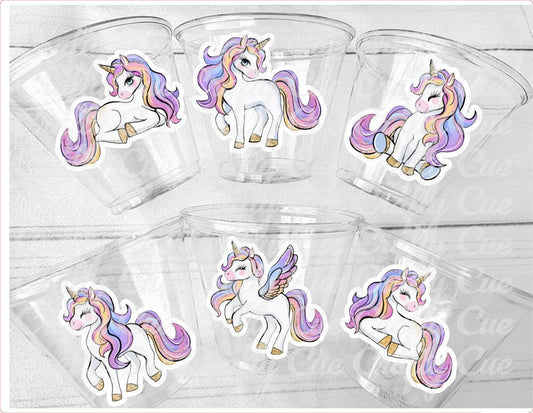 UNICORN PARTY CUPS - Unicorn Cups Unicorn Birthday Unicorn Party Unicorn Party Favors Unicorn Decorations Unicorn Baby Shower Rainbow Cups