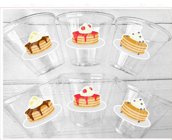 Pancake Party Cups, Pancake Treat Cups, Pancake Birthday, Pancake Party, Pancake Party Favors, Pancakes and Pajamas