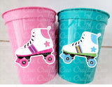 ROLLER SKATE PARTY Cups - Roller Skating Birthday Cups Skate Party Favors Skating Party Cups Roller Skating Birthday 80's Birthday Party