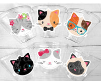 Cat Party Cups, Cat Birthday, Cat Party, Birthday Cat Cups, Cat Party Cups, Cat Decorations, Cat Cups, Kitty Party Cups, Funny Cat Favor Cup