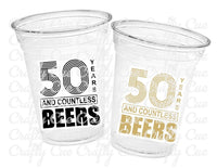 50th PARTY CUPS -50th Birthday Party 50th Party Decorations 50th Party Favors 50th Birthday 50th Birthday Party 50th Party Supplies