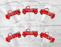 Firetruck Party Cups, Firetruck Treat Cups, Firetruck Party Favors, Firetruck Birthday Favors, Fire Truck Party Favors, Fire truck Birthday