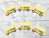 School Bus Party Cups - School Cups School Bus Birthday School Bus Party School Bus Favors Teachers Gift Gift for Teacher Back To School