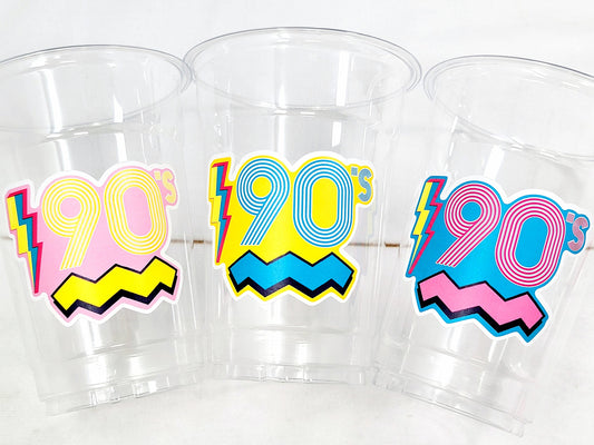 I Love the 90'S PARTY CUPS - 90's Birthday Cups 90's Party Cups 90's Decorations 90's Birthday Party 90's Birthday Party Decorations 90s