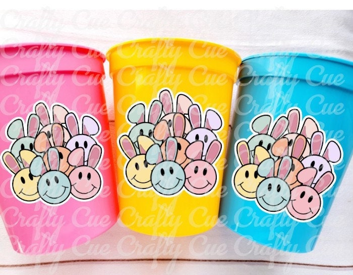 RABBIT PARTY CUPS - Easter Party Cups Rabbit Party Favors Rabbit Cups Easter Party Cups Easter Bunny Cups Easter Party Favor Cups Easter Cup