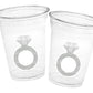 DIAMOND RING CUPS -Wedding Party Cups Wedding Decorations Wedding Party Favors Wedding Party Supplies Wedding Ring Cup Rehearsal Dinner Cup