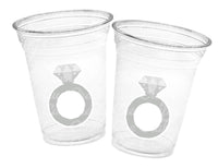 DIAMOND RING CUPS -Wedding Party Cups Wedding Decorations Wedding Party Favors Wedding Party Supplies Wedding Ring Cup Rehearsal Dinner Cup