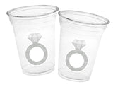 DIAMOND RING CUPS -Wedding Party Cups Wedding Decorations Wedding Party Favors Wedding Party Supplies Wedding Ring Cup Rehearsal Dinner Cup