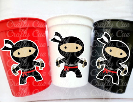 NINJA PARTY CUPS - Ninja Cups Ninja Birthday Party Ninja Party Decorations Ninja Party Supplies Ninja Treat Cups Ninja Party Favors Karate