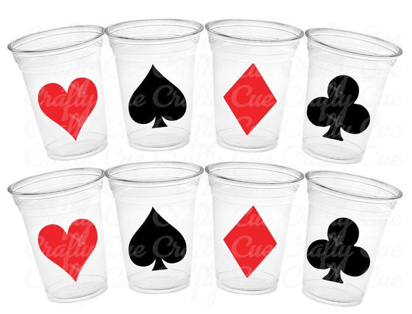 PLAYING CARDS PARTY Cups -Casino Cups Casino Birthday Magician Party Cups Casino Birthday Gambling Party Decoration Poker Game Deck of Cards
