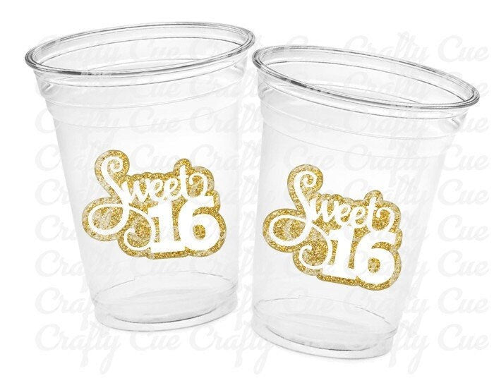SWEET 16 PARTY Cups - Sweet Sixteen Party Cups Sweet 16 Party Cups Sweet Sixteen Party Favors Sweet Sixteen Party Favors 16th Birthday Party