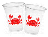 Crab Party Cups, Crab Treat Cups, Crab Birthday, Crab Party, Crab Party Favors, Under the Sea Party Cups