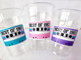 40th PARTY CUPS - Best of 1983 40th Birthday Party 40th Birthday Favors 40th Party Cups 40th Party Decorations 1983 Birthday 80s Party Cups