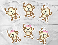 MONKEY PARTY CUPS - Monkey Birthday Cups, Monkey Party Cups Monkey Baby Shower Monkey Decorations Monkey Party Supplies Monkey Party Favors
