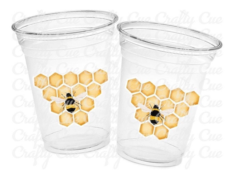 BEE PARTY CUPS - Bee Baby Shower Cups BaBee Shower Cups Sweet as can Bee Bumble Bee Party Favors Bee Decorations Bee Party Supplies Favors