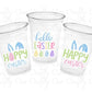 HAPPY EASTER CUPS - Easter Party Cups Rabbit Party Favors Rabbit Cups Easter Party Cups Easter Bunny Cups Easter Party Favor Cups Easter Cup