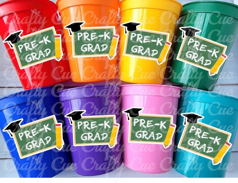 PRESCHOOL GRADUATION CUPS - Preschool Graduation Cups 2023 Preschool Cups Graduation Party Reusable Cups 2023 Party Favors Pre-K Party Cups