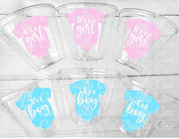 It's a Boy It's a Girl Party Favors Pink and Blue Cups Gender Reveal Baby Shower Gender Reveal Decorations Gender Reveal Cups Baby Shower