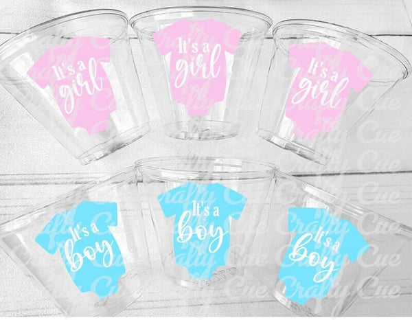 It's a Boy It's a Girl Party Favors Pink and Blue Cups Gender Reveal Baby Shower Gender Reveal Decorations Gender Reveal Cups Baby Shower