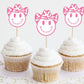 12 - Cowgirl Cupcake Toppers Let's Go Girls Cupcake Toppers Bachelorette Party Cupcake Toppers Bachelorette Decorations Cowgirl Smiley Face