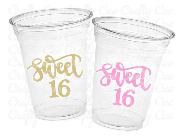 SWEET 16 PARTY Cups - Sweet Sixteen Party Cups Sweet 16 Party Cups Sweet Sixteen Party Favors Sweet Sixteen Party Favors 16th Birthday Party
